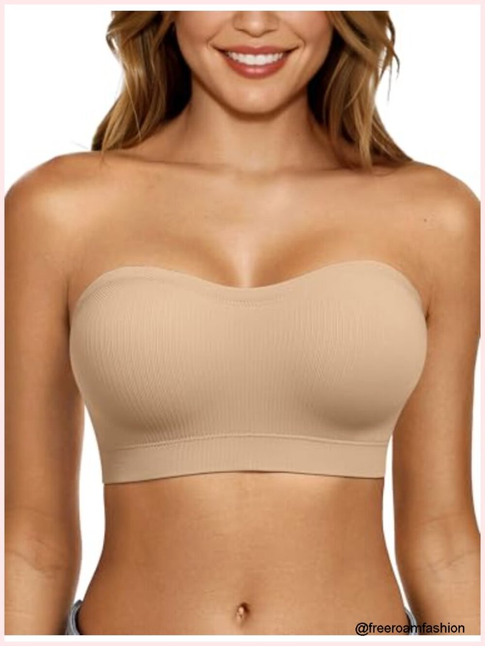 Strapless Push Up Bandeau Bra Wireless Padded Non Slip Women's Bra